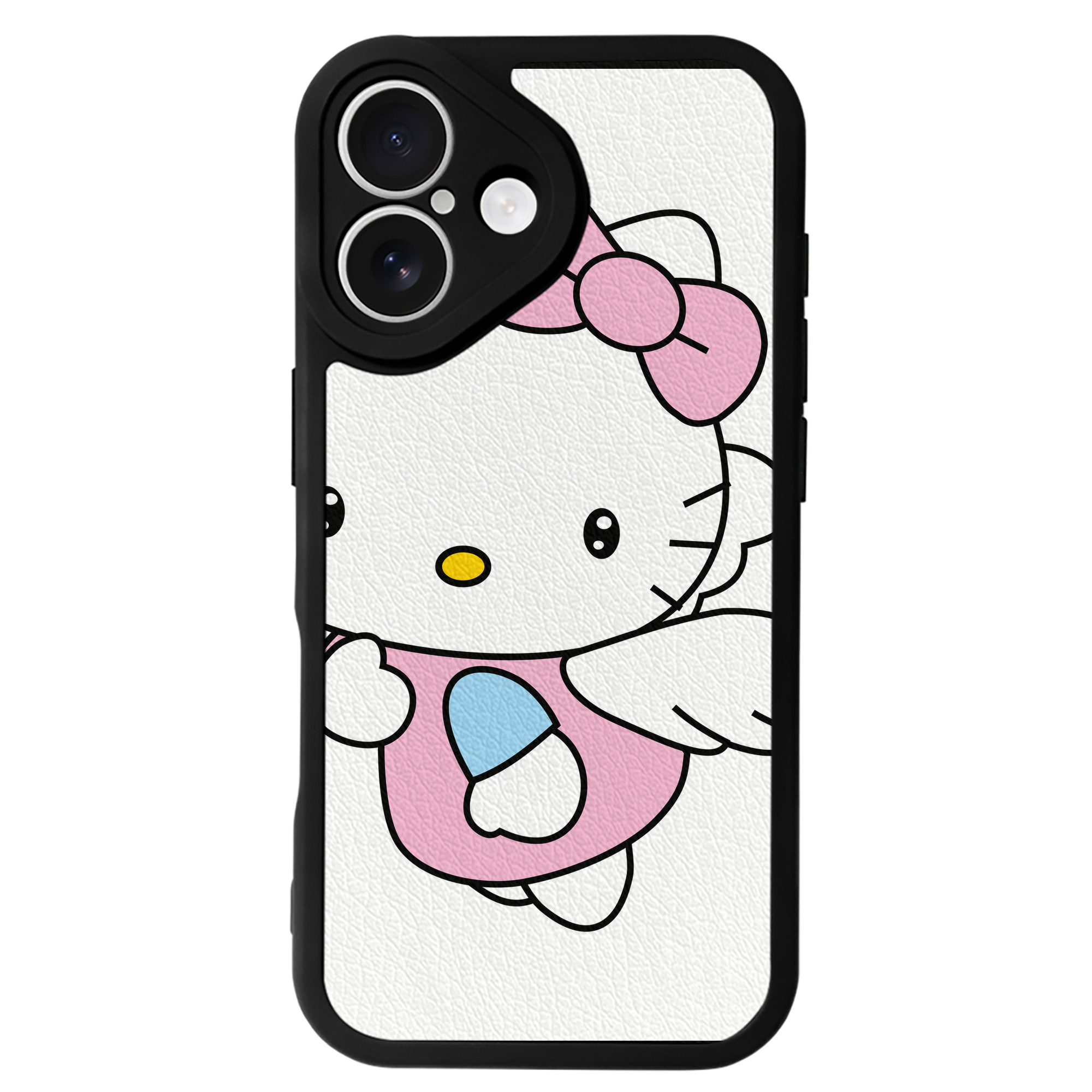 （画像用） Hello Kitty ハローキティ 【iPhone 16シリーズ対応】シリコンスマホケース（レザー調） 材質：シリコン